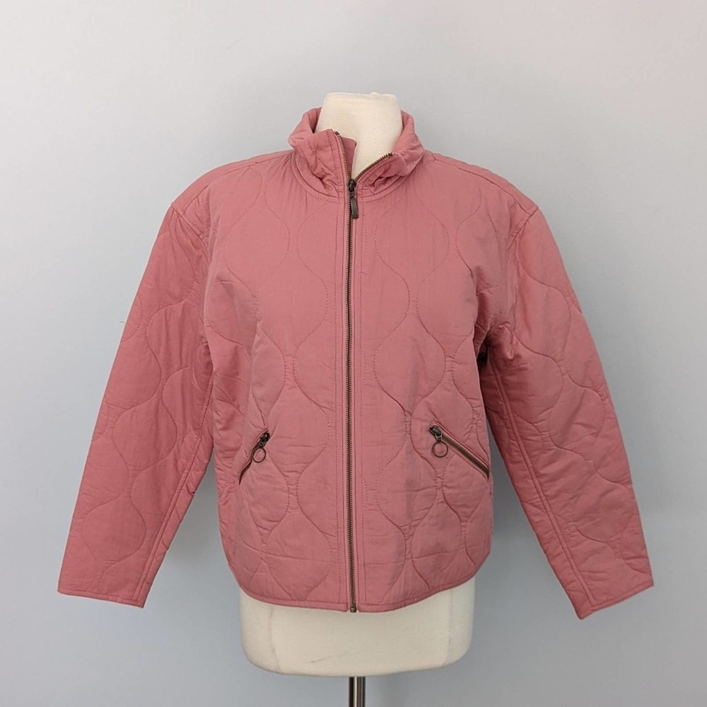 NEW LUCKY Brand Peach Pink Quilted Jacket Medium